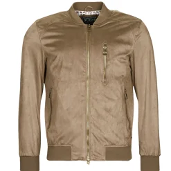 Guess - FAUX SUEDE HOODED BOMBER