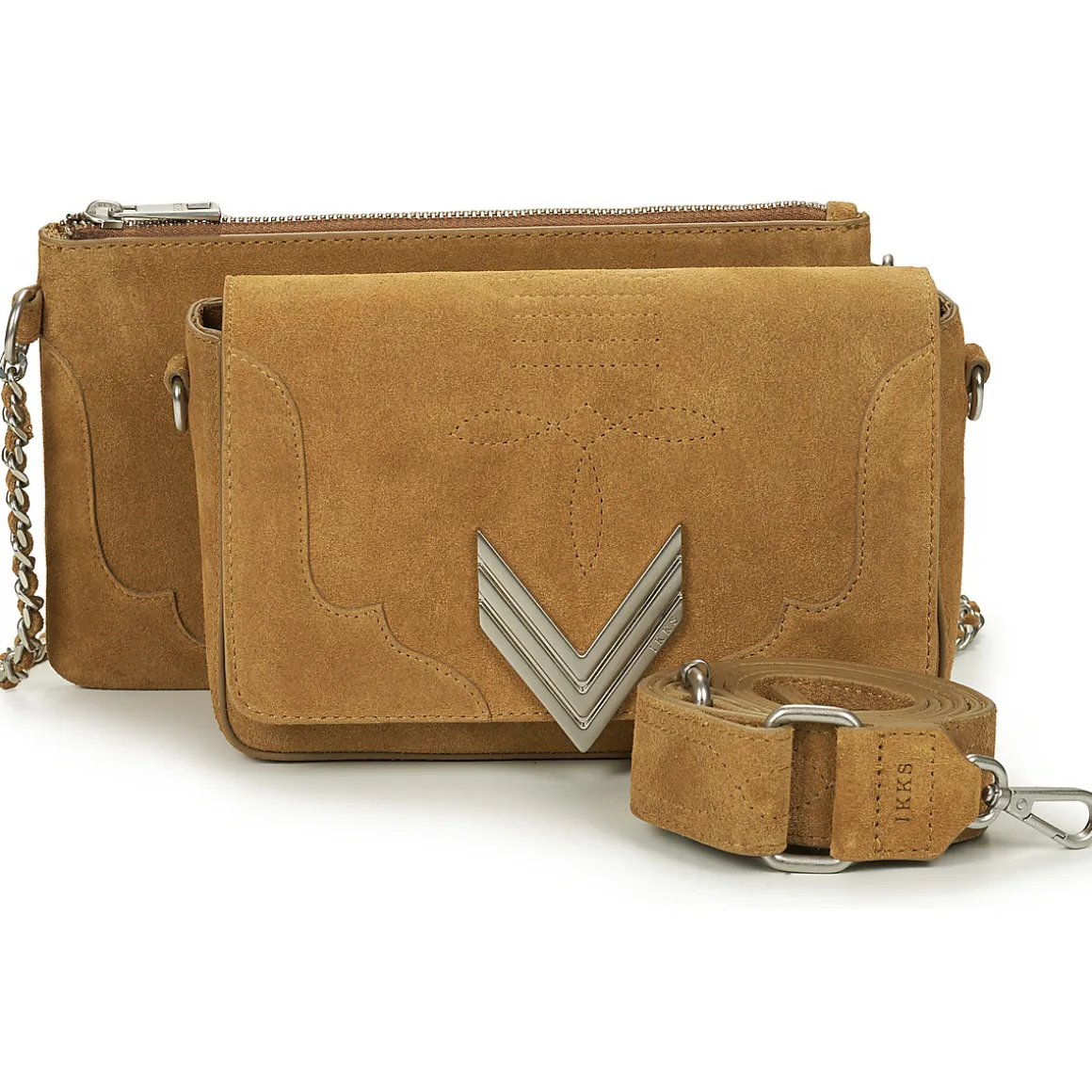 Ikks - 111 WESTERN COL CAMEL DECOUPE SUEDE