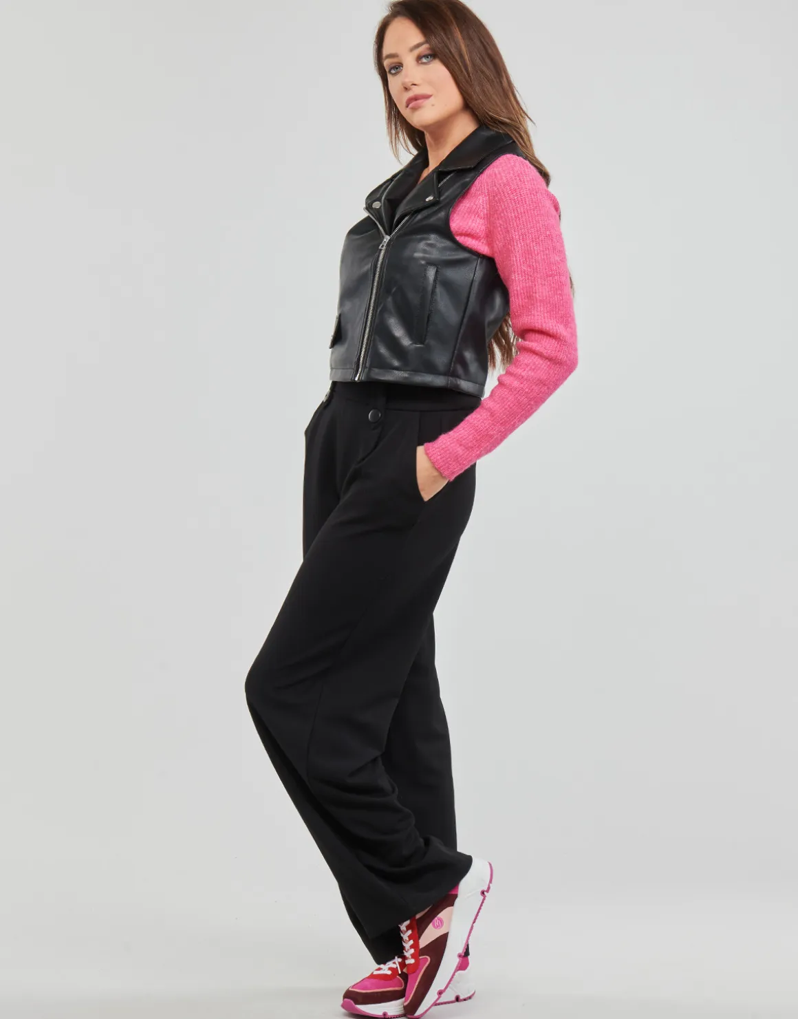 JDY - JDYNEWETTA FAUX LEATHER WAISTC. OTW SIE