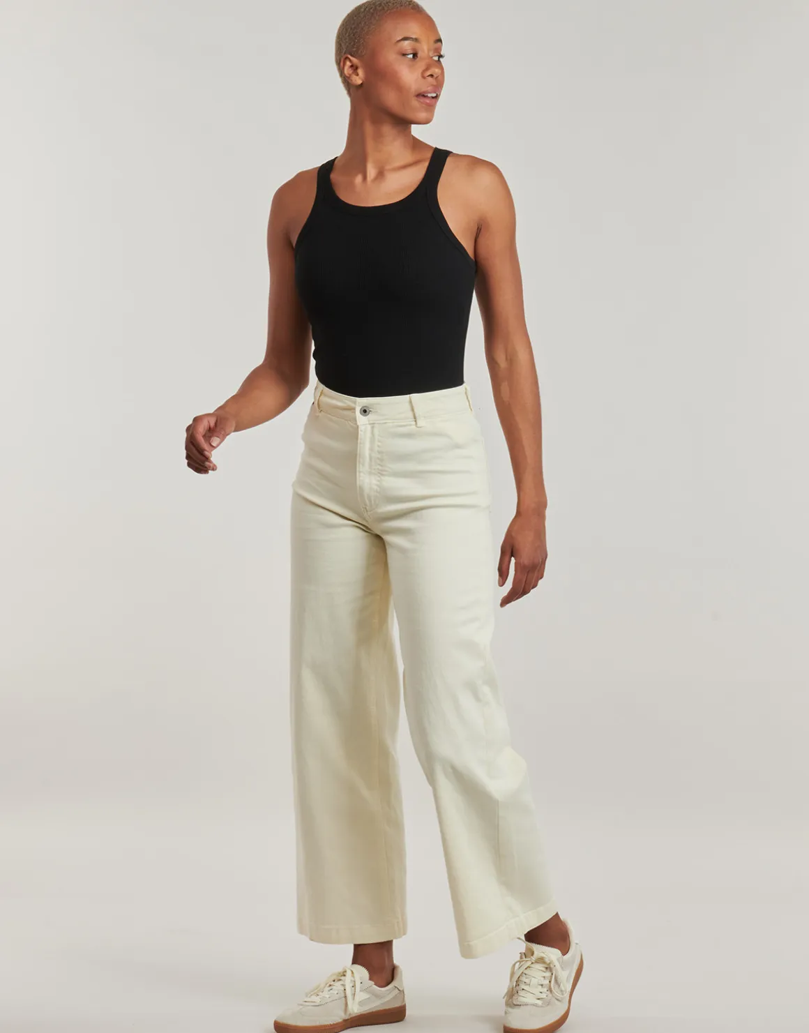 Pepe jeans - HIGH RISE WIDE CROP TANIA