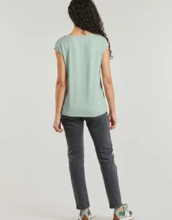 Pieces - PCBILLO TEE LUREX STRIPES
