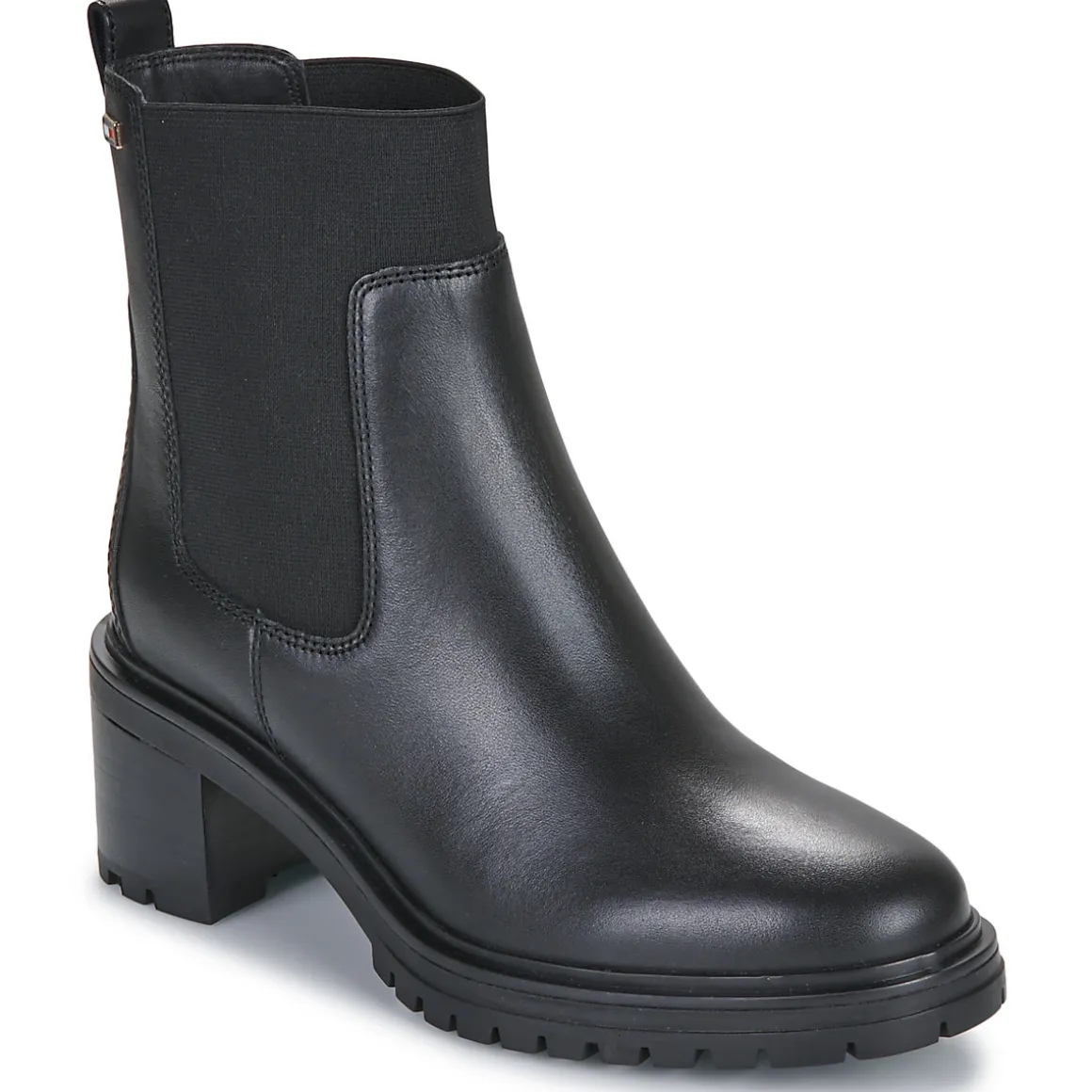 Tommy Hilfiger - FLAG MID HEEL LEATHER CHELSEA