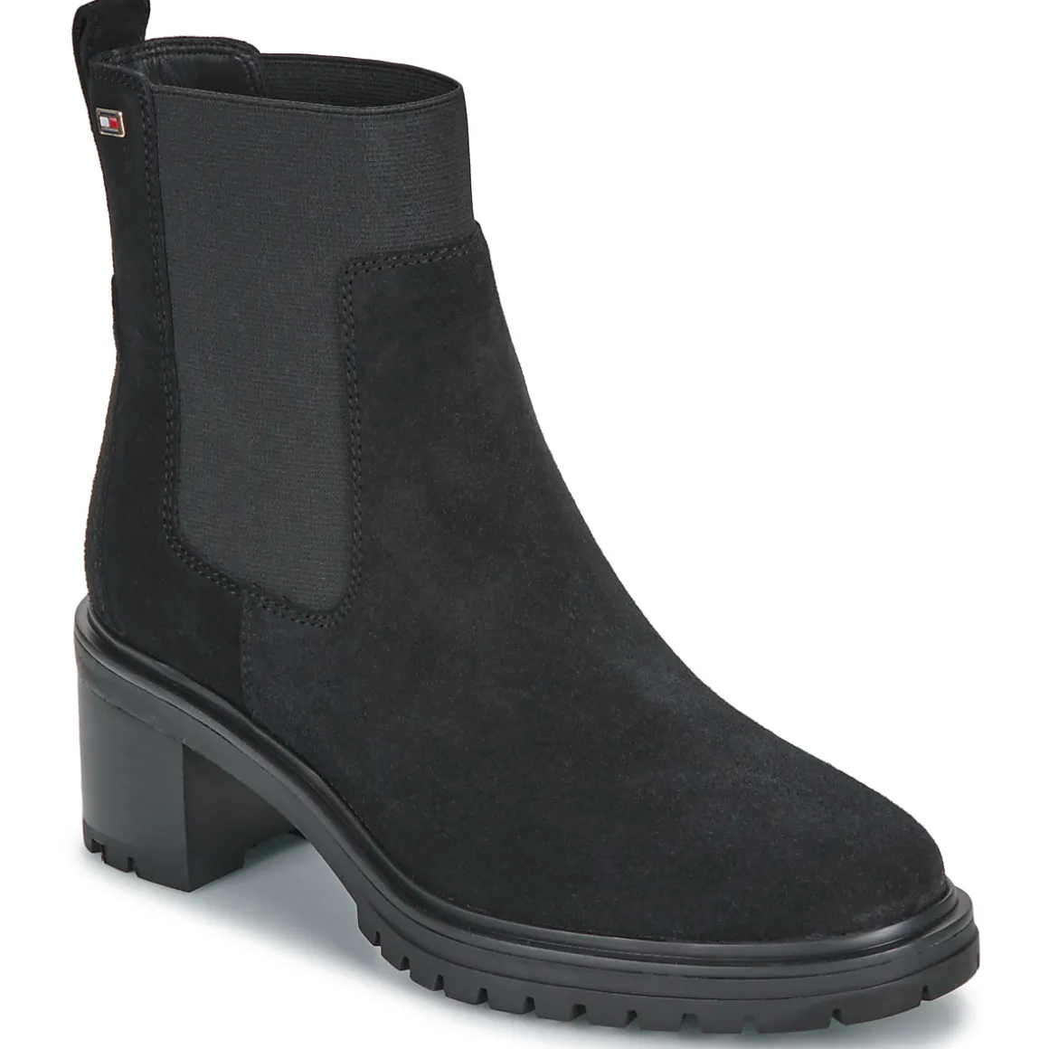 Tommy Hilfiger - FLAG MID HEEL SUEDE CHELSEA