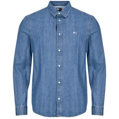 Tommy Jeans - RGLR FIT SHIRT MID BLUE